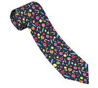 GQWJKSZ Corbatas para hombres Divertidos bastones de caramelo Piruletas Estampado Casual Formal Elegante Corbata para hombre 3,15 "/8 cm para bodas Fiesta Negocio Trabajo diario