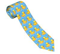 GQWJKSZ Corbatas Para Hombres Divertidos Patos De Goma Amarillos Con Estampado De Burbujas Casual Formal Elegante Corbata Para Hombre 3.15"/8cm Para Bodas Fiesta Cumpleaños Banquete Graduación