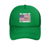 GQWJKSZ Derechos plenos para Todos los inmigrantes Gorra Los inmigrantes Hacen de Estados Unidos un Gran país Gorra de Malla Ajusta