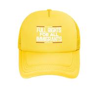 GQWJKSZ Derechos plenos para Todos los inmigrantes Gorra Los inmigrantes Hacen de Estados Unidos un Gran país Gorra de Malla Ajusta