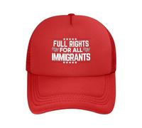 GQWJKSZ Derechos plenos para Todos los inmigrantes Gorra Los inmigrantes Hacen de Estados Unidos un Gran país Gorra de Malla Ajusta