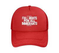GQWJKSZ Derechos plenos para Todos los inmigrantes Gorra Los inmigrantes Hacen de Estados Unidos un Gran país Gorra de Malla Ajusta