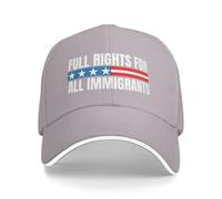 GQWJKSZ Derechos plenos para Todos los inmigrantes Gorra Los inmigrantes Hacen Grande a Estados Unidos Gorra de béisbol Ajustable p