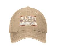GQWJKSZ Derechos plenos para Todos los inmigrantes Gorra Los inmigrantes Hacen Grande a Estados Unidos Gorra de béisbol Ajustable p