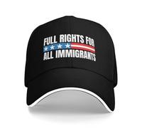 GQWJKSZ Derechos plenos para Todos los inmigrantes Gorra Los inmigrantes Hacen Grande a Estados Unidos Gorra de béisbol Ajustable p