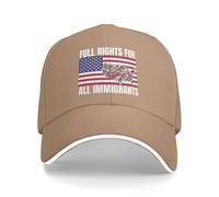 GQWJKSZ Derechos plenos para Todos los inmigrantes Gorra Los inmigrantes Hacen Grande a Estados Unidos Gorra de béisbol Ajustable p