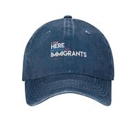 GQWJKSZ Estoy aquí por los inmigrantes Gorra de béisbol Todos Somos inmigrantes Gorras de Camionero para Hombres y Mujeres Gorra