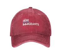 GQWJKSZ Estoy aquí por los inmigrantes Gorra de béisbol Todos Somos inmigrantes Gorras de Camionero para Hombres y Mujeres Gorra