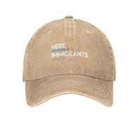 GQWJKSZ Estoy aquí por los inmigrantes Gorra de béisbol Todos Somos inmigrantes Gorras de Camionero para Hombres y Mujeres Gorra