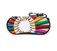 GQWJKSZ Gafas de sol con pluma de acuarela de antología portátil con hebilla de bloqueo, bolsa suave, tela de buceo ultraligera, estuche para gafas con cremallera