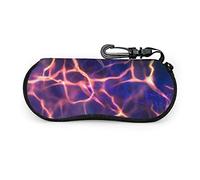 GQWJKSZ Gafas de sol de líneas de fuego abstractas portátiles con hebilla de bloqueo bolsa suave tela de buceo ultraligera funda de gafas con cremallera