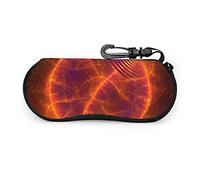GQWJKSZ Gafas de sol portátiles de bola de fuego con hebilla de bloqueo, bolsa suave, funda de gafas con cremallera de tela de buceo ultraligera