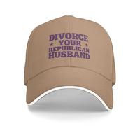 GQWJKSZ Gorra con Frases Divertidas antirrepublicanas y Feministas Que Dicen Divorciate de tu Marido Republicano. Gorras de go