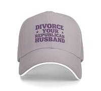 GQWJKSZ Gorra con Frases Divertidas antirrepublicanas y Feministas Que Dicen Divorciate de tu Marido Republicano. Gorras de go
