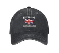 GQWJKSZ Gorra de béisbol Ajustable Personalizada para Adultos Make America Great Britain Again Color Negro.