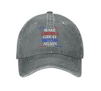 GQWJKSZ Gorra de béisbol Ajustable Personalizada para Adultos Make America Great Britain Again Color Gris.