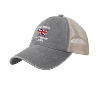 GQWJKSZ Gorra de béisbol Ajustable Personalizada para Adultos Make America Great Britain Again Color Gris.