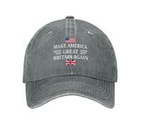GQWJKSZ Gorra de béisbol Ajustable Personalizada para Adultos Make America Great Britain Again Color Gris.
