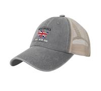 GQWJKSZ Gorra de béisbol Ajustable Personalizada para Adultos Make America Great Britain Again Color Gris.