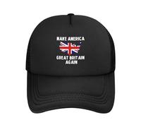GQWJKSZ Gorra de béisbol Ajustable Personalizada para Adultos Make America Great Britain Again Color Negro.
