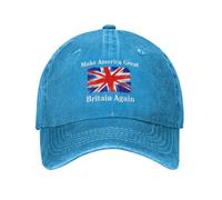 GQWJKSZ Gorra de béisbol Ajustable Personalizada para Adultos Make America Great Britain Again Color Azul.