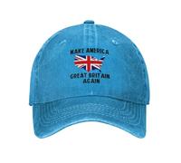 GQWJKSZ Gorra de béisbol Ajustable Personalizada para Adultos Make America Great Britain Again Color Azul.