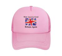 GQWJKSZ Gorra de béisbol Ajustable Personalizada para Adultos Make America Great Britain Again Color Rosa.