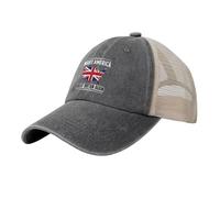 GQWJKSZ Gorra de béisbol Make America Great Britain Again Ajustable y Personalizada para Adultos, Color Gris Oscuro Jaspeado.