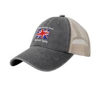 GQWJKSZ Gorra de béisbol Make America Great Britain Again Ajustable y Personalizada para Adultos, Color Gris Oscuro Jaspeado.