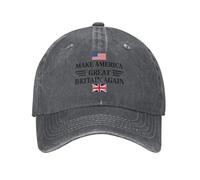 GQWJKSZ Gorra de béisbol Make America Great Britain Again Ajustable y Personalizada para Adultos, Color Gris Oscuro Jaspeado.