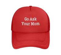 GQWJKSZ Gorra de béisbol Negra con Malla Divertida para el Día del Padre: Pregúntale a tu mamá.