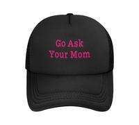 GQWJKSZ Gorra de béisbol Negra con Malla Divertida para el Día del Padre: Pregúntale a tu mamá.