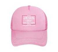GQWJKSZ Gorra de Camionero con la Frase Jesús 2025, Nuestra única Esperanza, Jesús Cristiano, hagamos Que Estados Unidos vuel