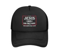 GQWJKSZ Gorra de Camionero con la Frase Jesús 2025, Nuestra única Esperanza, Jesús Cristiano, hagamos Que Estados Unidos vuel