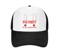 GQWJKSZ Gorra de Camionero Remember 911. Gorra de béisbol 9 11 We Will Never Forget para Hombre y Mujer, Ajustable, con Parte