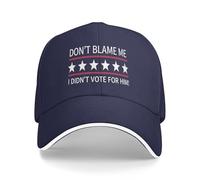 GQWJKSZ Gorra No me culpes, no voté por él, sutiles Gorras antigolf para Hombres y Mujeres, Gorras de papá