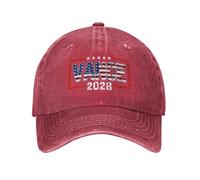 GQWJKSZ Gorra Vance 2028 Elecciones Presidenciales Bandera de EE. UU. Vintage Gorra de Mezclilla de Perfil bajo