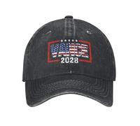 GQWJKSZ Gorra Vance 2028 Elecciones Presidenciales Bandera de EE. UU. Vintage Gorra de Mezclilla de Perfil bajo