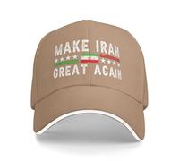 GQWJKSZ Hagamos Que Irán vuelva a ser Grande. Apoyo a la Libertad. Liberar a Irán. Democracia. Gorras Snapback para Hombres y mu