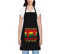 GQWJKSZ Juneteenth Celebrations Black American Freedom Day Delantales para mujeres Hombres Babero impermeable Delantal Chef Delantales para cocina Cocinar Hornear Barbacoa Jardinería