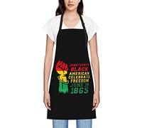 GQWJKSZ Juneteenth Celebrations Black American Freedom Day Delantales para mujeres Hombres Babero impermeable Delantal Chef Delantales para cocina Cocinar Hornear Barbacoa Jardinería