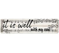 GQWJKSZ Letrero de hojalata Está bien con mi alma, divertido letrero de metal para pared, ideal para dormitorio, casa de campo, bar, garaje, cueva de hombre, regalo de 10 x 40 cm