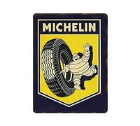 GQWJKSZ Letrero de metal de estaño Michelin Tire Man Vintage Tin Poster Metal Sign Decoración de pared País Cocina Hogar Garaje Decoración 16.0 x 12.0 in