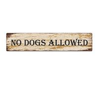 GQWJKSZ Letrero de metal No se admiten perros, estilo vintage, retro, de aluminio, para cocina, hogar, jardín, pared, bar, cafetería, decoración de 4 x 16 pulgadas.
