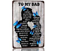 GQWJKSZ Letrero de metal para el Día del Padre para mi papá, regalo de cumpleaños para papá, regalo de hijo, Si pudiera darte una cosa en la vida, decoración vintage para pared de 8 x 12 pulgadas
