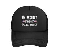 GQWJKSZ Lo Siento, pensé Que Esto era América Gorras de Camionero para Hombres y Mujeres Gorras de Malla Trasera