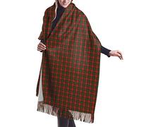 GQWJKSZ Macdonald of Kingsburgh Clan Escocés Tartán Mujer Largo y Ancho Macinnes Cazando Un Tartán Escocés Original Sensación De Cachemira Chal Abrigo Invierno Bufanda Cálida 77x27inch