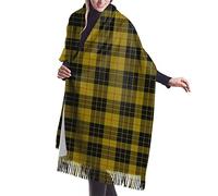 GQWJKSZ Macleod&mcleod Clan Tartan Mujer Largo y Ancho Macleod&Mcleod Clan Tartan Cashmere Feel Shawl Wrap Bufanda cálida de invierno 77x27inch