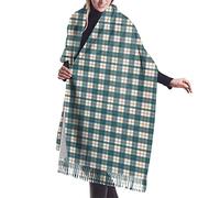 GQWJKSZ Macrae Conchra Moderno Original Tartán Escocés Mujer Largo Y Ancho Arthur O Macarthur Clan Familia Tartán Cachemira Sensación Chal Abrigo Invierno Bufanda Cálida 77x27inch