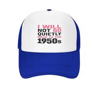GQWJKSZ No volveré en Silencio a los años 50. Gorra de béisbol Tipo Camionero para Hombre y Mujer, Ajustable, con Cierre a Presi